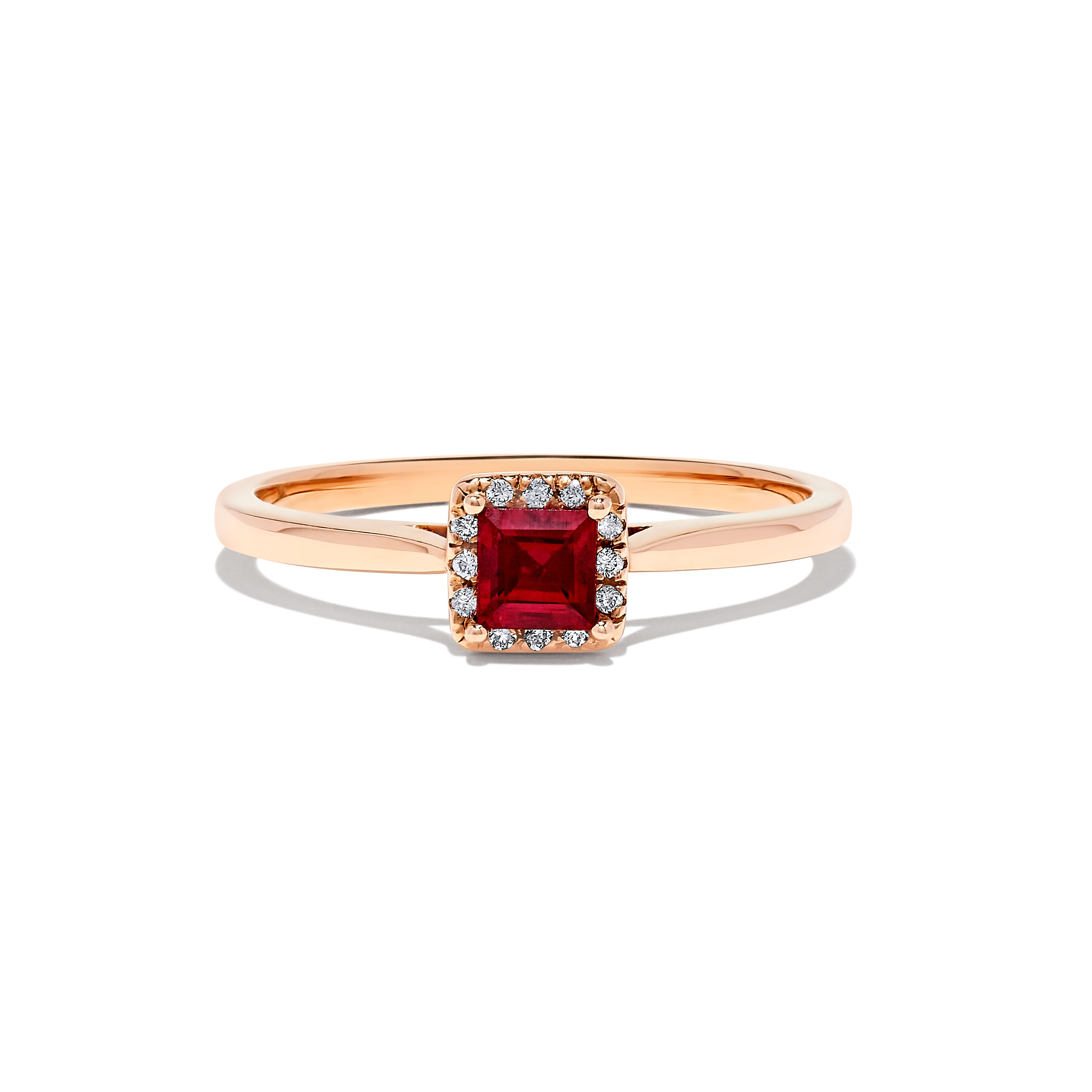 Ruby　luck Salon Ruby and Diamond Halo Ring | Maison Birks